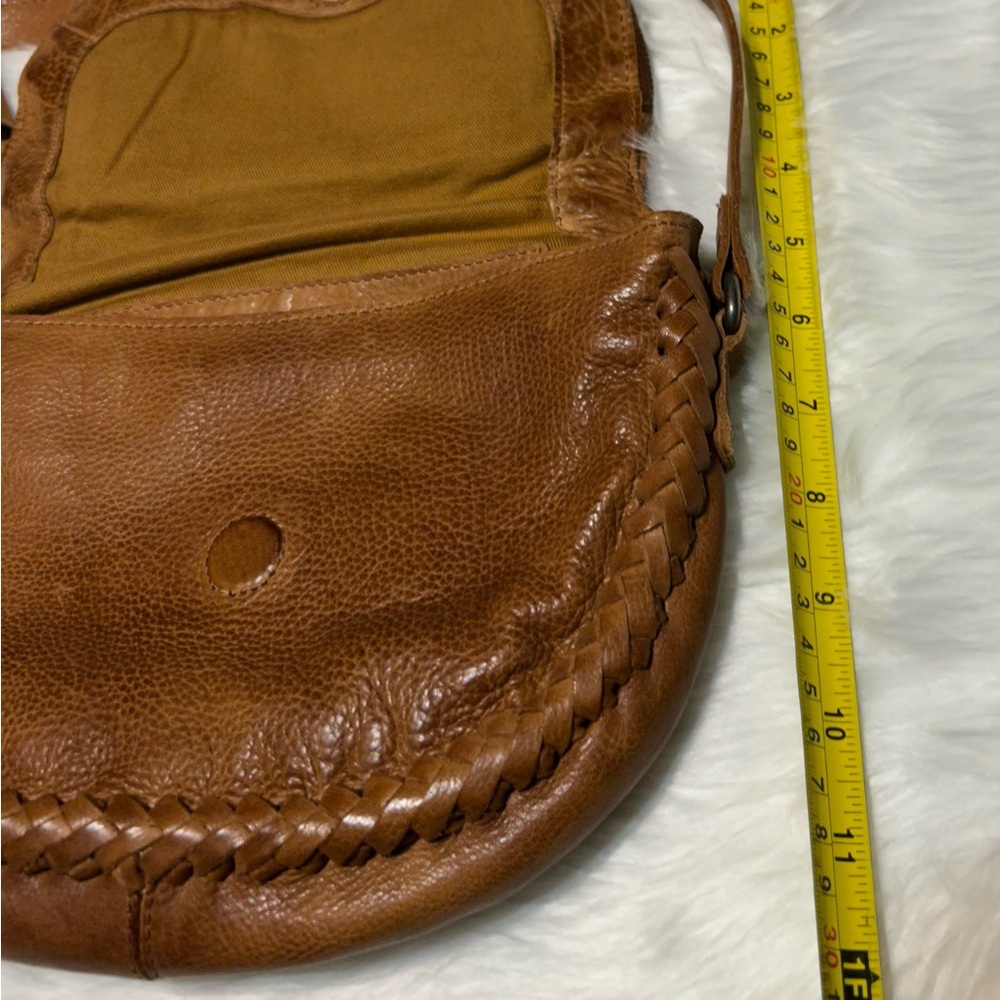 LATICO NJ USA Basil Handcrafted Full Grain Leather Fold Over Crossbody Bag - Picture 14 of 15